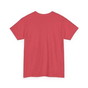 Classic Men's Crew Neck Jersey T-Shirt in Heather Red